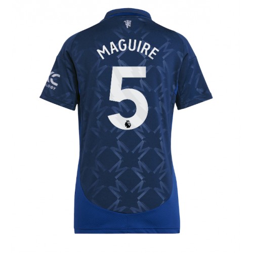 Fotballdrakt Dame Manchester United Harry Maguire #5 Bortedrakt 2024-25 Kortermet